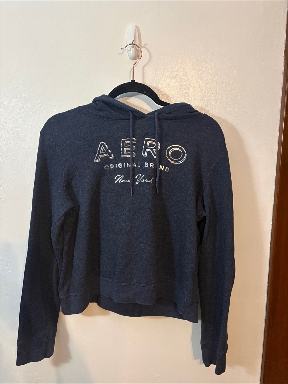 Aeropostale Navy Pullover Hoodie with Logo